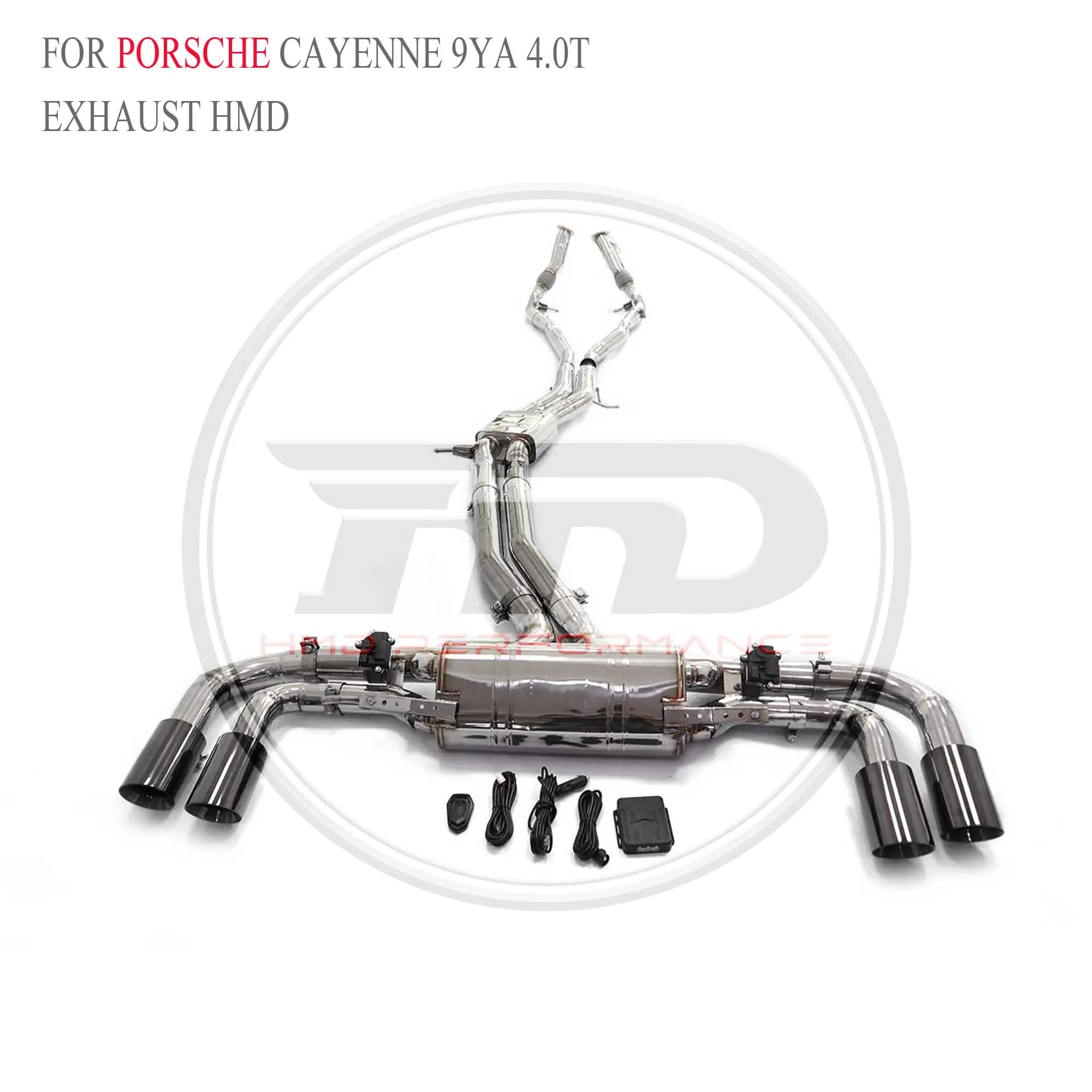 HMD for Porsche Cayenne 9YA 4.0T Exhaust Catback with Valve Muffler High Quality SS304 Performance Valved Exhaust Pipe