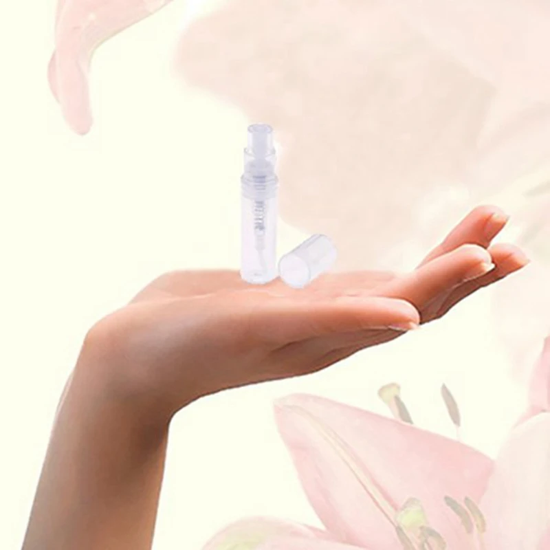 Mini Transparent 2 ML Spray Plastic Bottle Spray Perfume Empty Sample Bottle Suitable For Travel Party 300Pcs