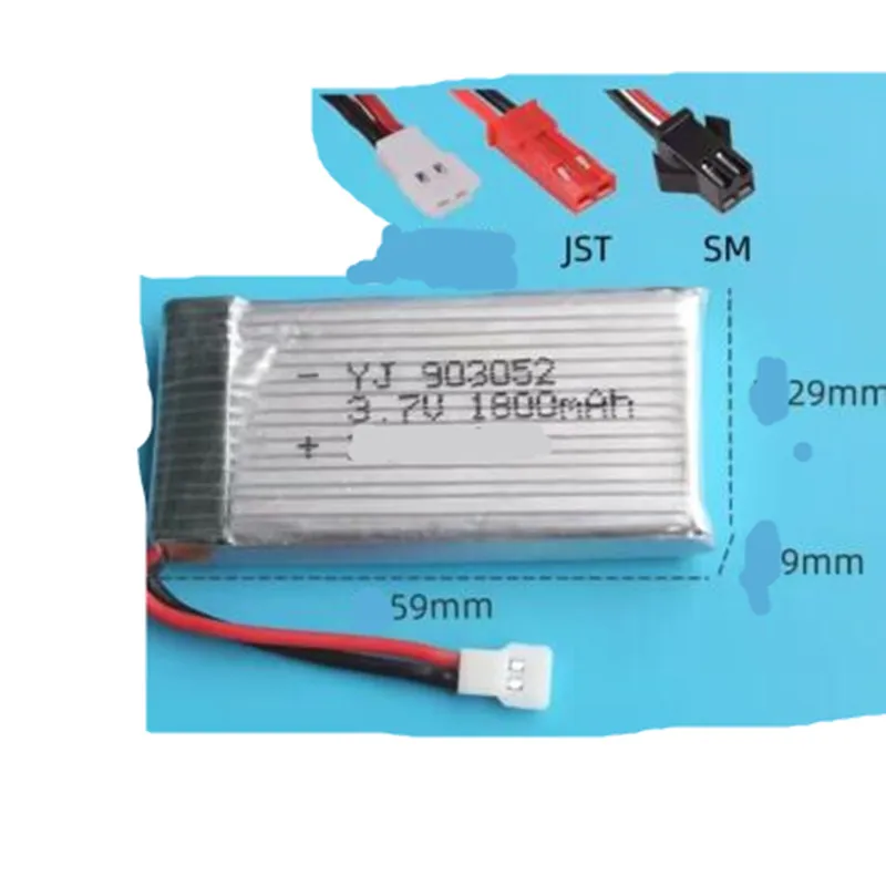 903052 3.7V 1800MAh 20C Polymer Lithium Ion Li-po Rechargeable Battery For Drone Aircraft