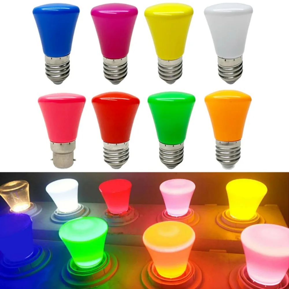 Lâmpada LED Crown Blubs, Lâmpada multifuncional para iluminação doméstica, Interior colorido, Interior, Natal, Vermelho, Azul, Verde, 110V, 220V, 2W, E27, B22