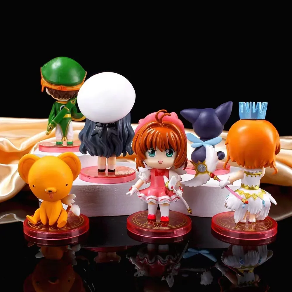 6pcs Anime Peripheral Products Li Syaoran DaidoujiTomoyo Action Figures Hobby Collectibles Kawaii Model Table Decoration Gifts