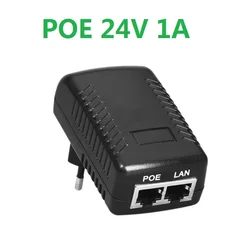 Poe power unterstützung 48v 2.5a 24v 1a eu us uk stecker für ip kamera netzteil ethernet adapter telefon ap