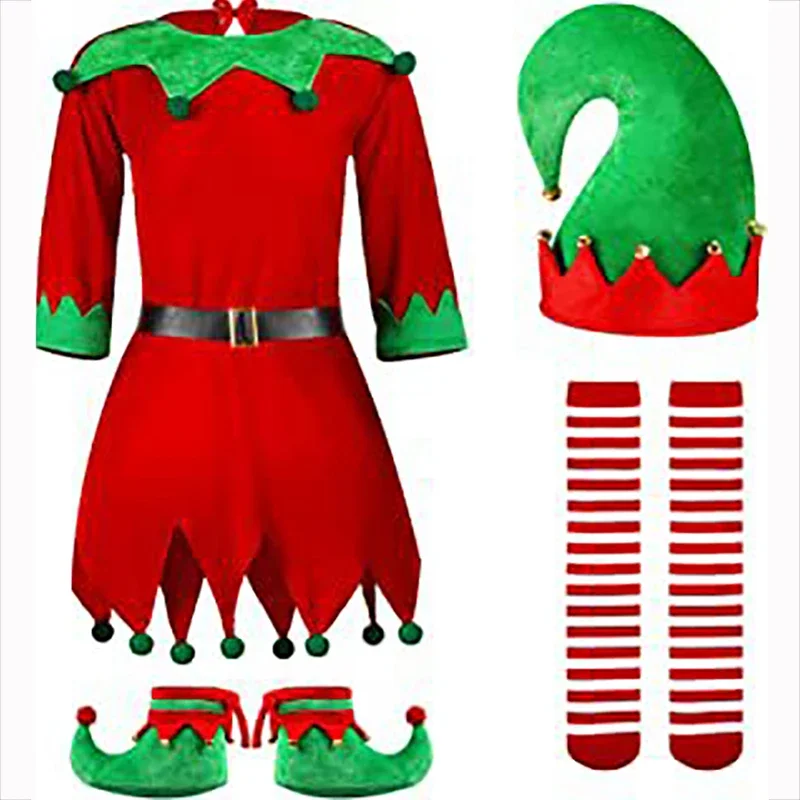 Christmas Cosplay Costumes Kids Baby Santa Claus Cos Children Xmas Suit Carnival Party New Year Performance Fancy Outfit Gift