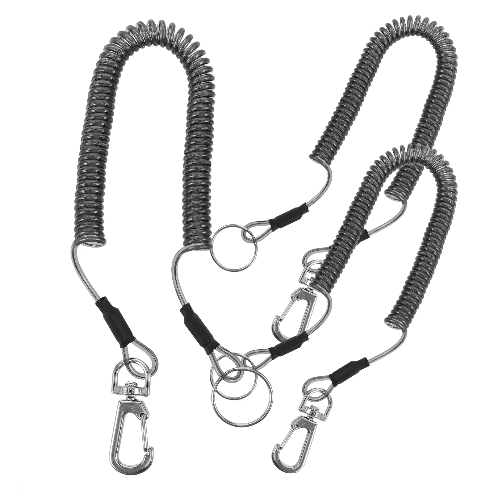 

Fishing Lanyard Clips Elastic Rope Cord Kayak Retractable Tool TPU Covered Steel Wire