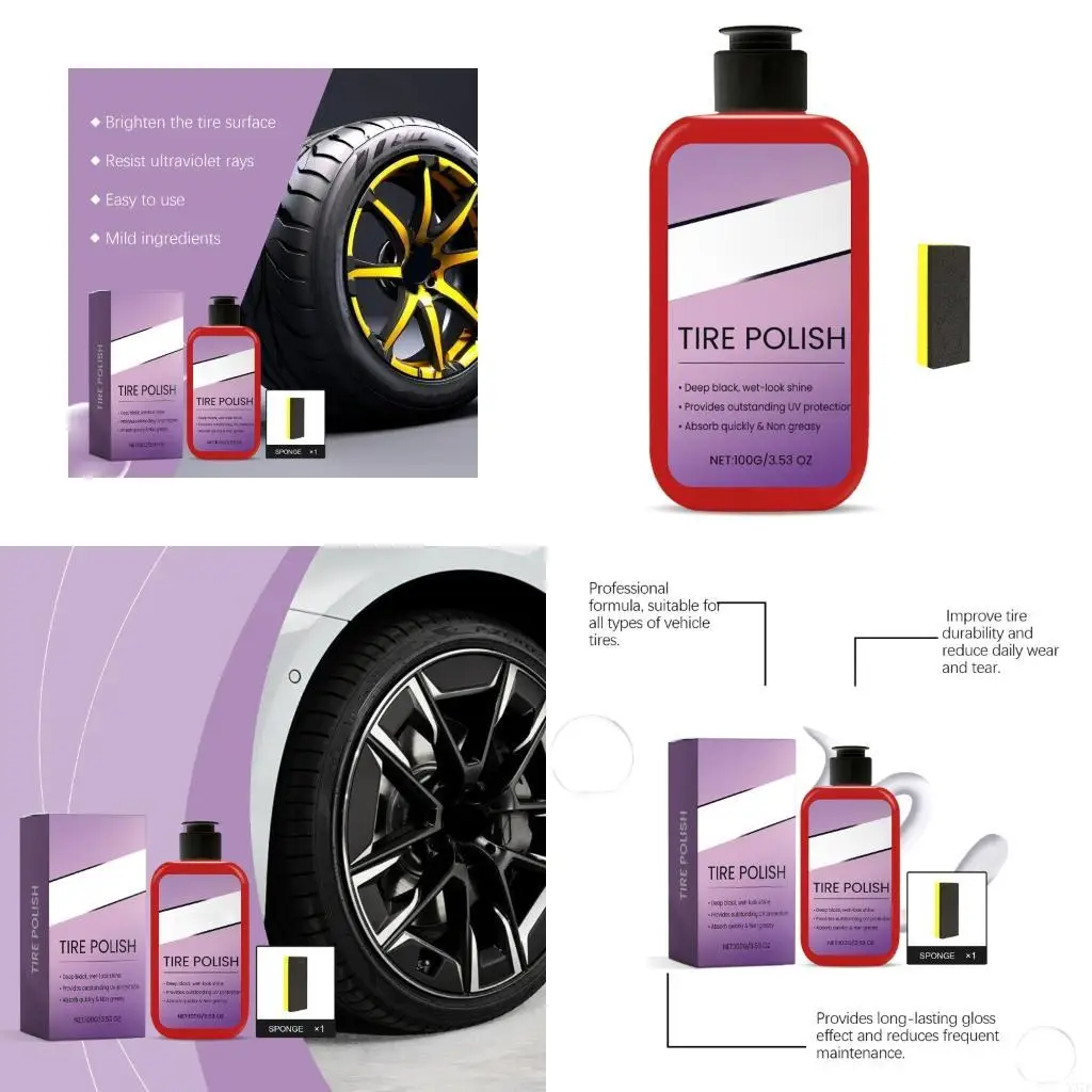 

Черная влажная шина блеск, заправка для шин для глубокой глянцевой отделки для защиты x37f