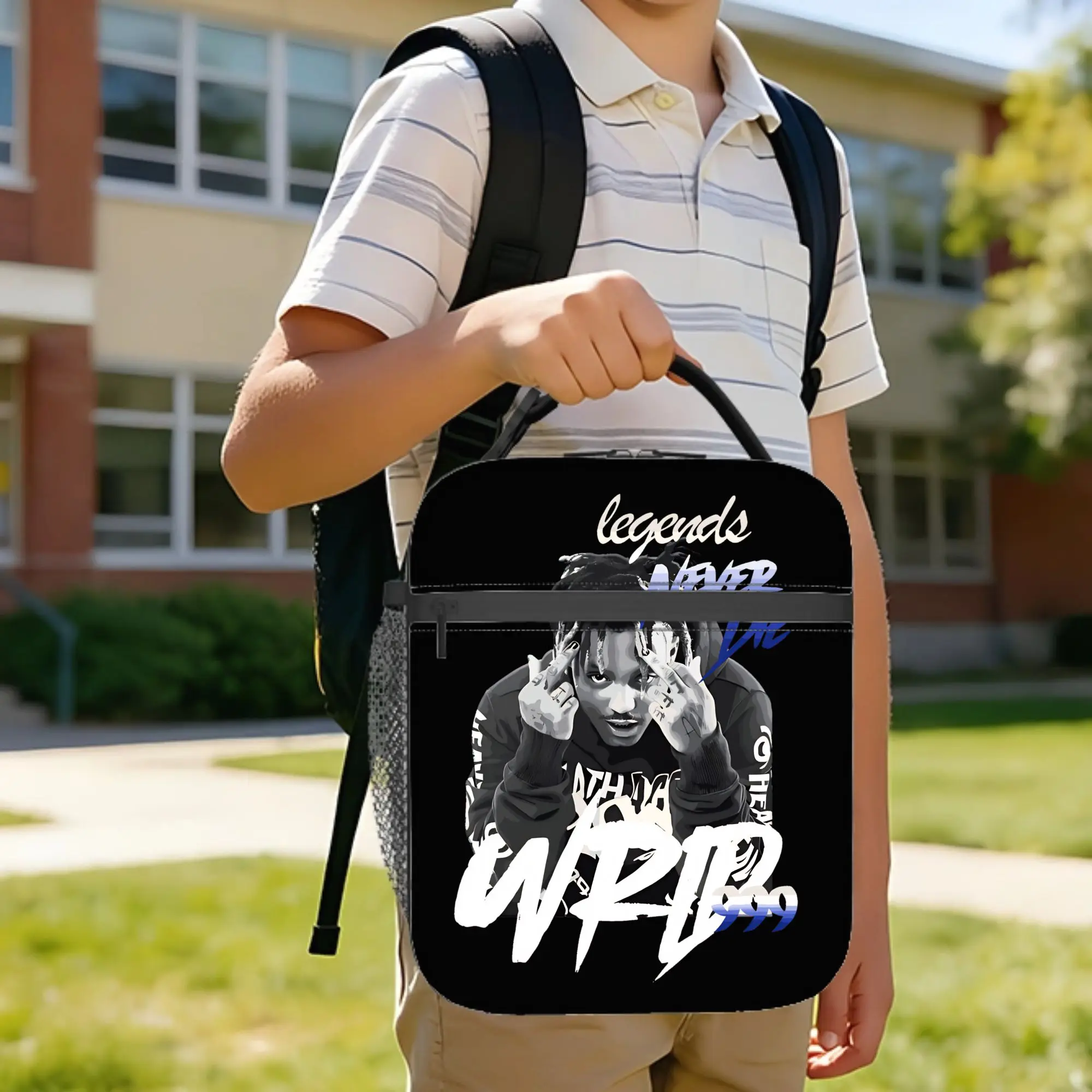 Juice Music Wrld Insulated Lunch Bag Thermal Bag Reusable,Lunch Container  High Capacity Tote Lunch Box Food Storage Bags