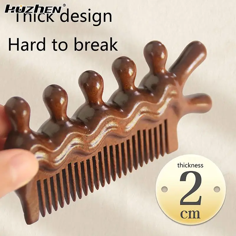 Sandalwood Massage Comb Facial Head And Neck Meridian Massage Anti-static Acupuncture Therapy Blood Circulation Hair Comb