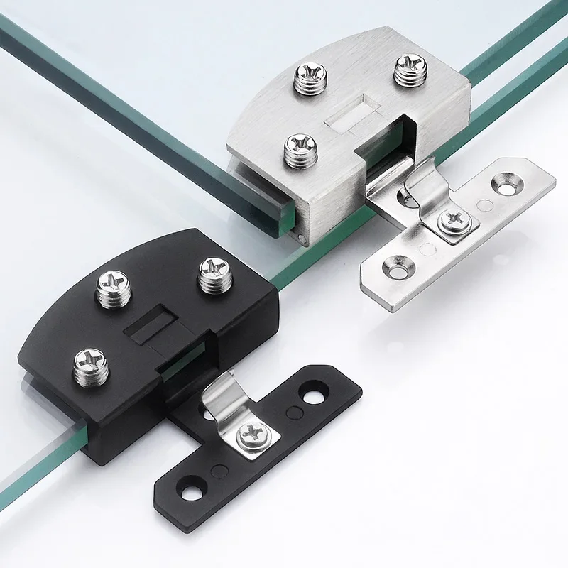 1 Pcs Cake Cabinet Glass Hinge High Quality Punch-free Wine Cabinet Cabinet Glass Hinge Furniture Hardware Accessories