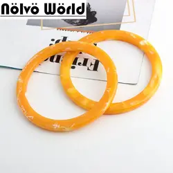 2-10-20 Pcs Resin Round Bag Handle for Handcrafted Handbag Purse Frame DIY Bags Accessories New Amber Bag Handles Wholesale