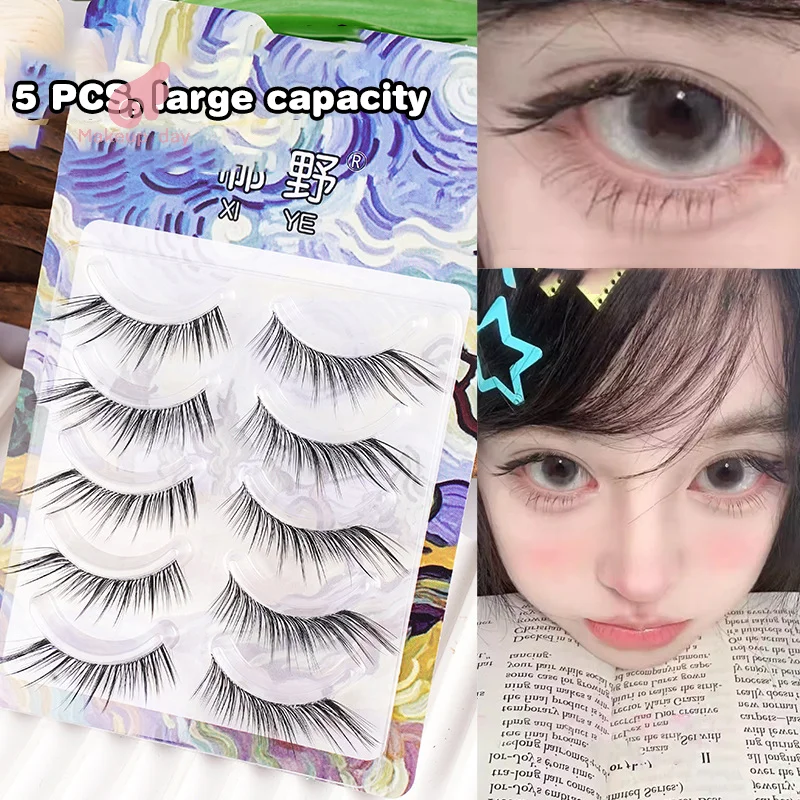 

Little Devil False Eyelashes Natural Whole Fairy Hair Transparent Stem Comic Eyelashes False Eyelashes Mother Feel