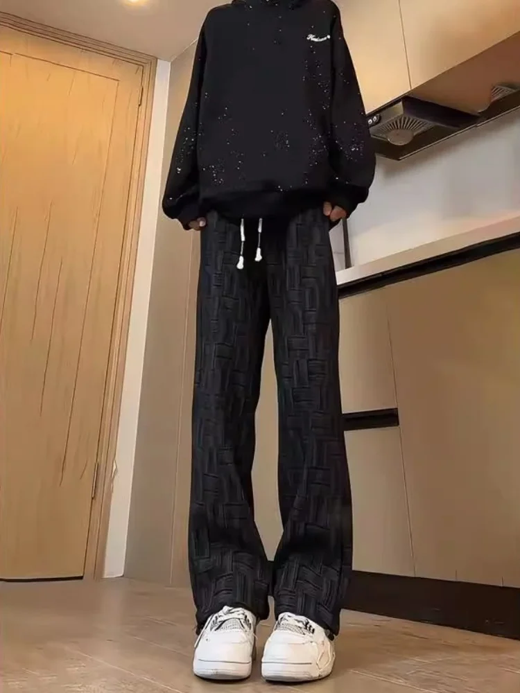 

Мужские вельветовые брюки Cleanfit на флисовой подкладке, черные, зимние, повседневные, прямого кроя, с эффектом тай-дай, свободные, молодежные