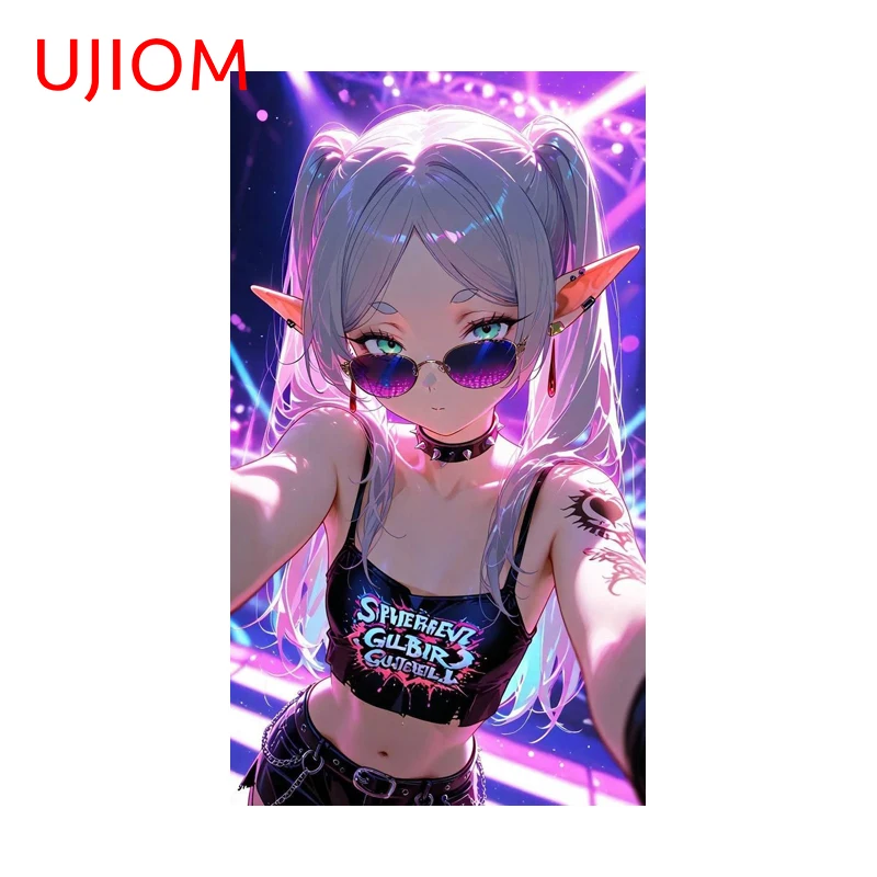 UJIOM Freeze Cool Neon Poster Wall Sticker Trendy Novelty Decal Bedroom Bathroom Waterproof Decorating For Smooth Surfaces