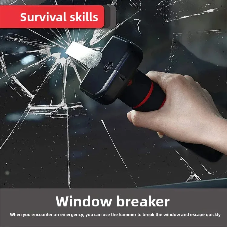 Portable Car Door Assist Handles for Elderly People Multifunctional Car Safety Hammer Seat Belt Cutter Elderly Window Breaker