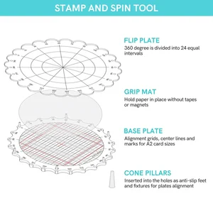 Rotierende Stamping -Plattform, Stempelfotoswerkzeug, Stempel- und Spin -Werkzeug, kreisförmiges Design, genau an Ort und Stelle, 3 Größen 8 Hauptverkäufe von Rotary Stamp - №6