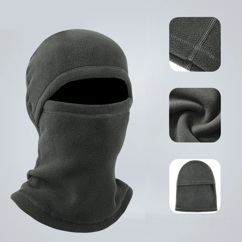 2025 New Winter Polar Coral Hat Fleece Balaclava Men Face Warmer Beanies Thermal Head Cover Tactical Sports Scarf Caps