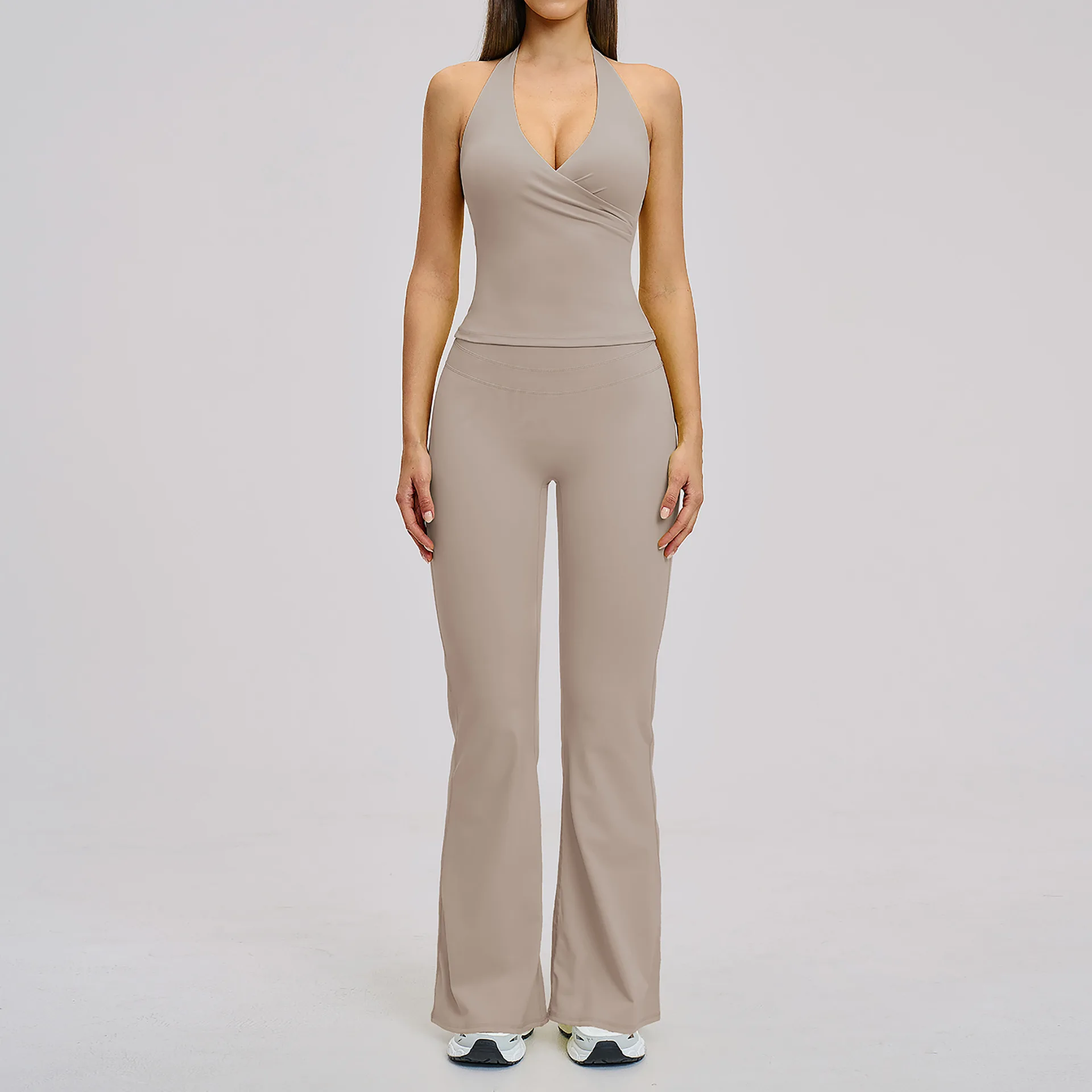 

Комплект для йоги: женский спортивный костюм, одежда для тренировок, спортивная форма, леггинсы для спортзала, фитнес-бюстгальтер, комплект для йоги с длинным рукавом