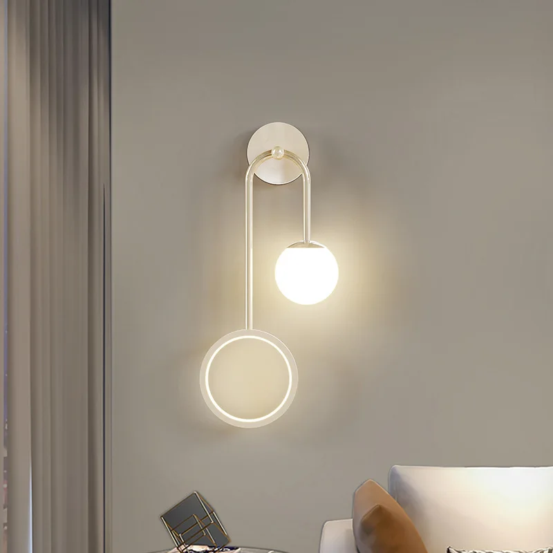 

Cream Style Wall Lamp, Modern Bedroom Night Light with Sensor for Living Room Wall