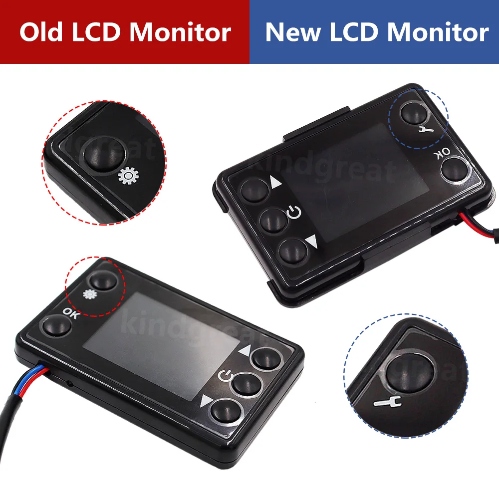 

New Version And Old Version Chinese 2kw 5kw 8kw Parking Heater Motherboard + LCD Monitor Switch + Remote Controller