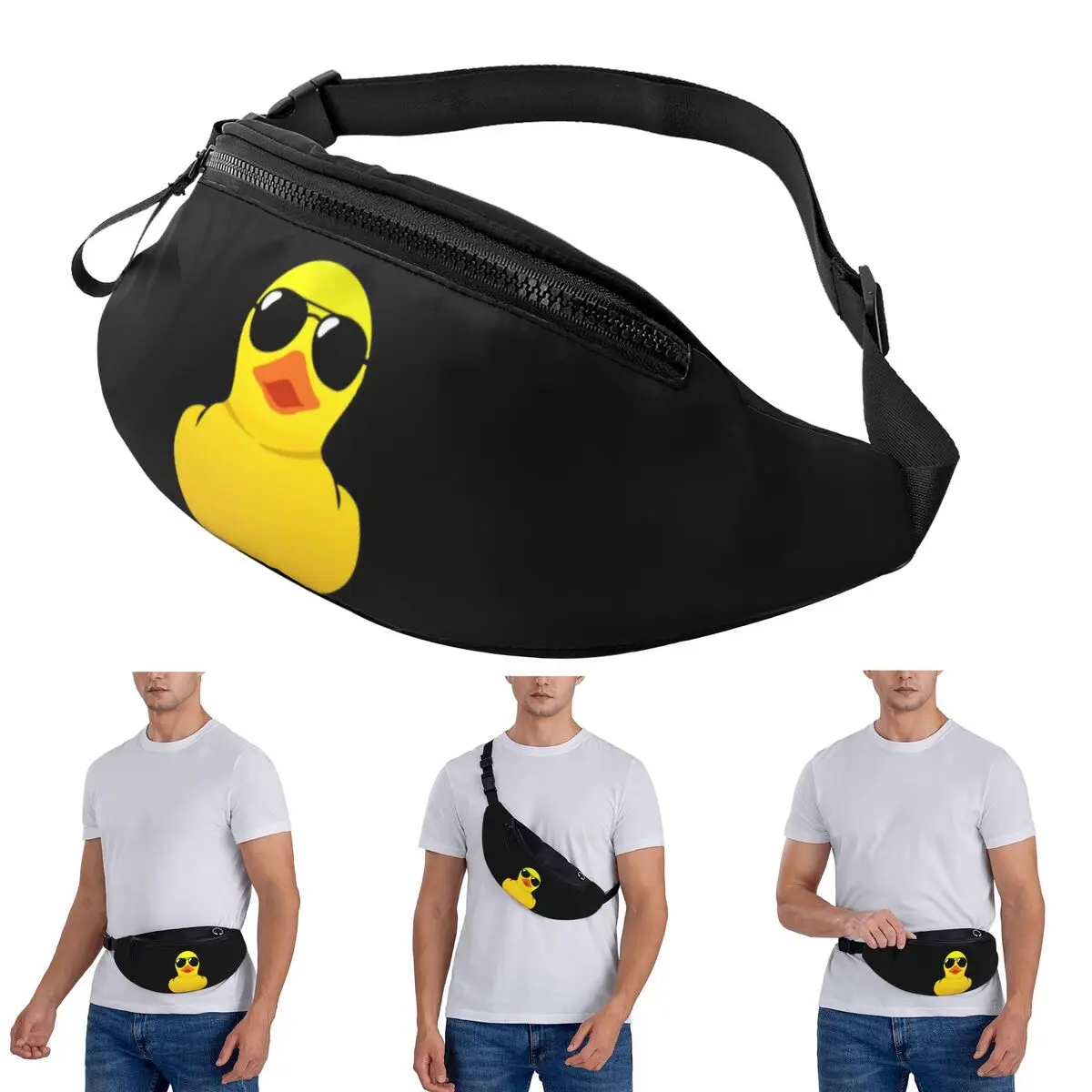 

Crossbody Waist Bag Cool Rubber Duck Men Women Fanny Pack Traveling Running Money Phone Pouch