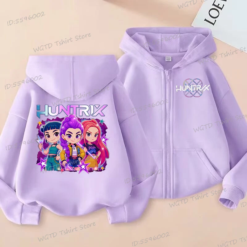 

Популярная толстовка на молнии для любителей кино, модное пальто с героями мультфильмов для девочек, популярная детская толстовка с принтом фильмов 2025 года, куртка с капюшоном KPop, подарочная одежда для фанатов фильмов