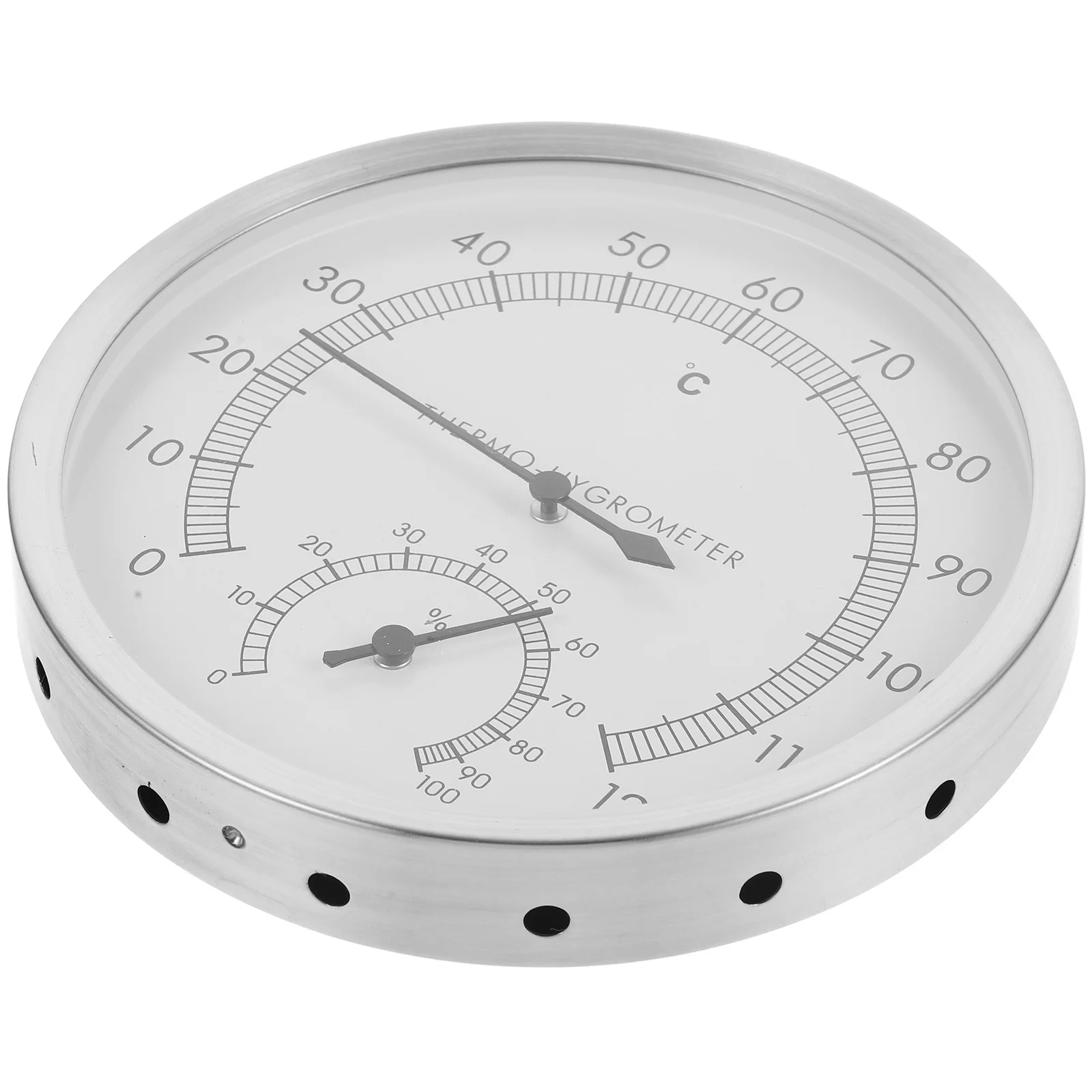 

2 In 1 Stainless Steel Hygrometer Sauna Room Thermometer Humidity Temperature Indicator Wall Mounted Precise Measurement Tool