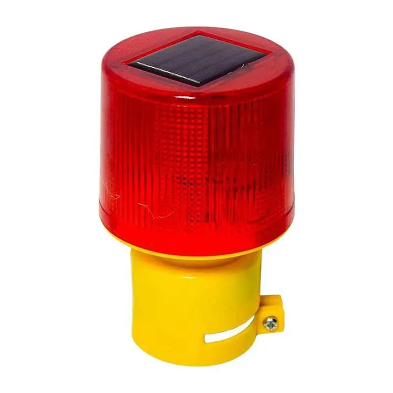 [A93Z!】 LED Emergency Light Solar Powered LED Lamp Solar Traffic Tower Crane Warning Light For Construction Site Harbor Road Mar