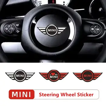 適用於Mini Cooper S R55 R56 R50 R53 R60 F55 F56 Countryman的1個ABS汽車方向盤中心標誌貼紙 8 最佳銷售 迷你鄉村人標誌 - №3
