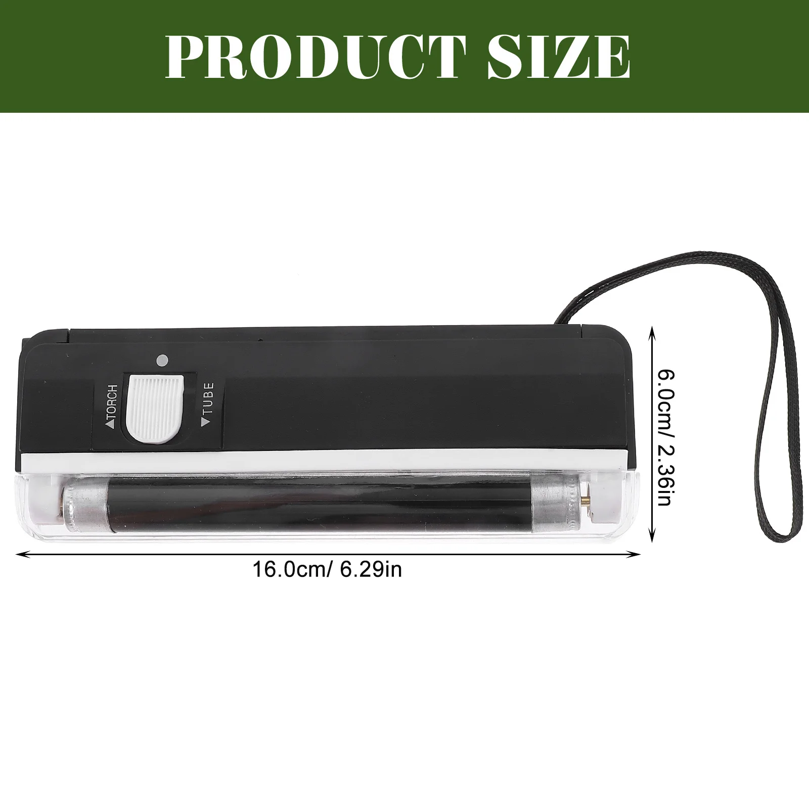 Portable Currency Counterfeit Bill Checker With Flashlight Small Money Detecting Device Travel Cash