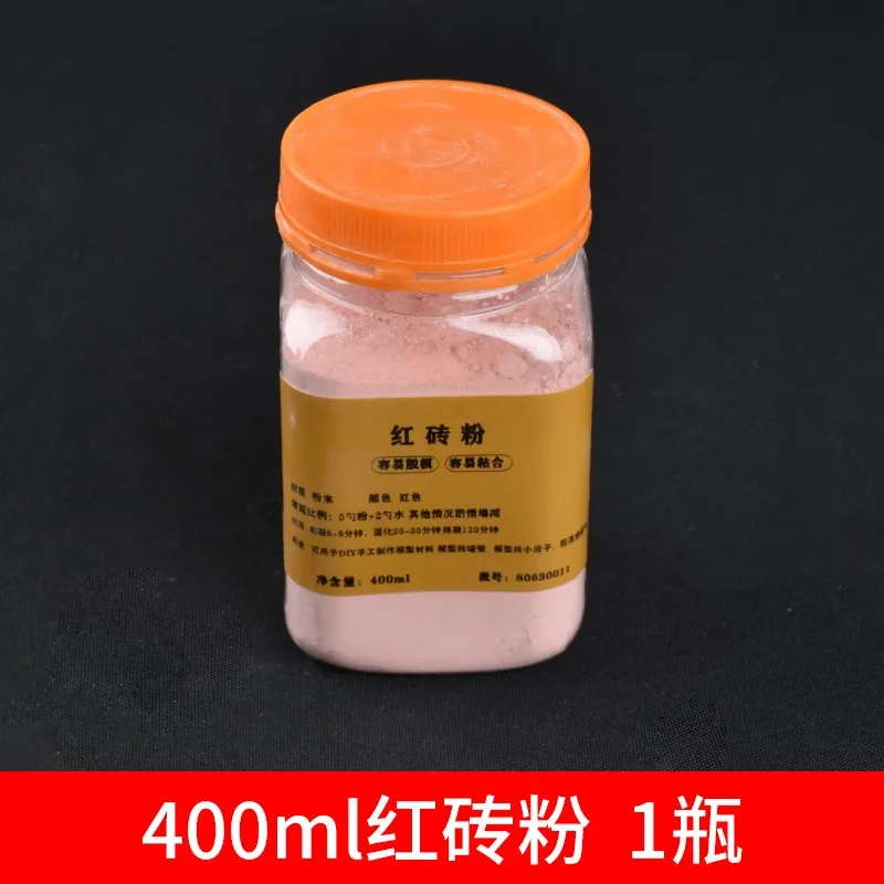 BESPORTBLE Poudre De Flocage Rouge 400 ML pour Modélisme Miniature DIY, Poudre De Mousse Artificielle pour Décoration De Scène, Matériaux Paysagers pour Micro-Paysage Et Maquettes Architecturales