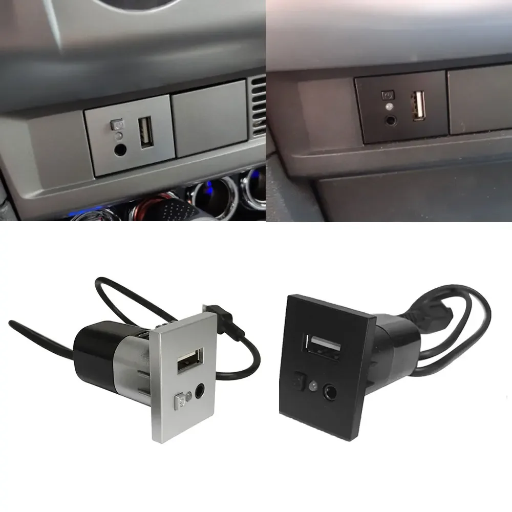 Car USB/AUX control switch input adapter Mini Cable usb Slot Interface Button For Ford Focus 2 mk2 2009 2010 2011 C-Max kuga mk1