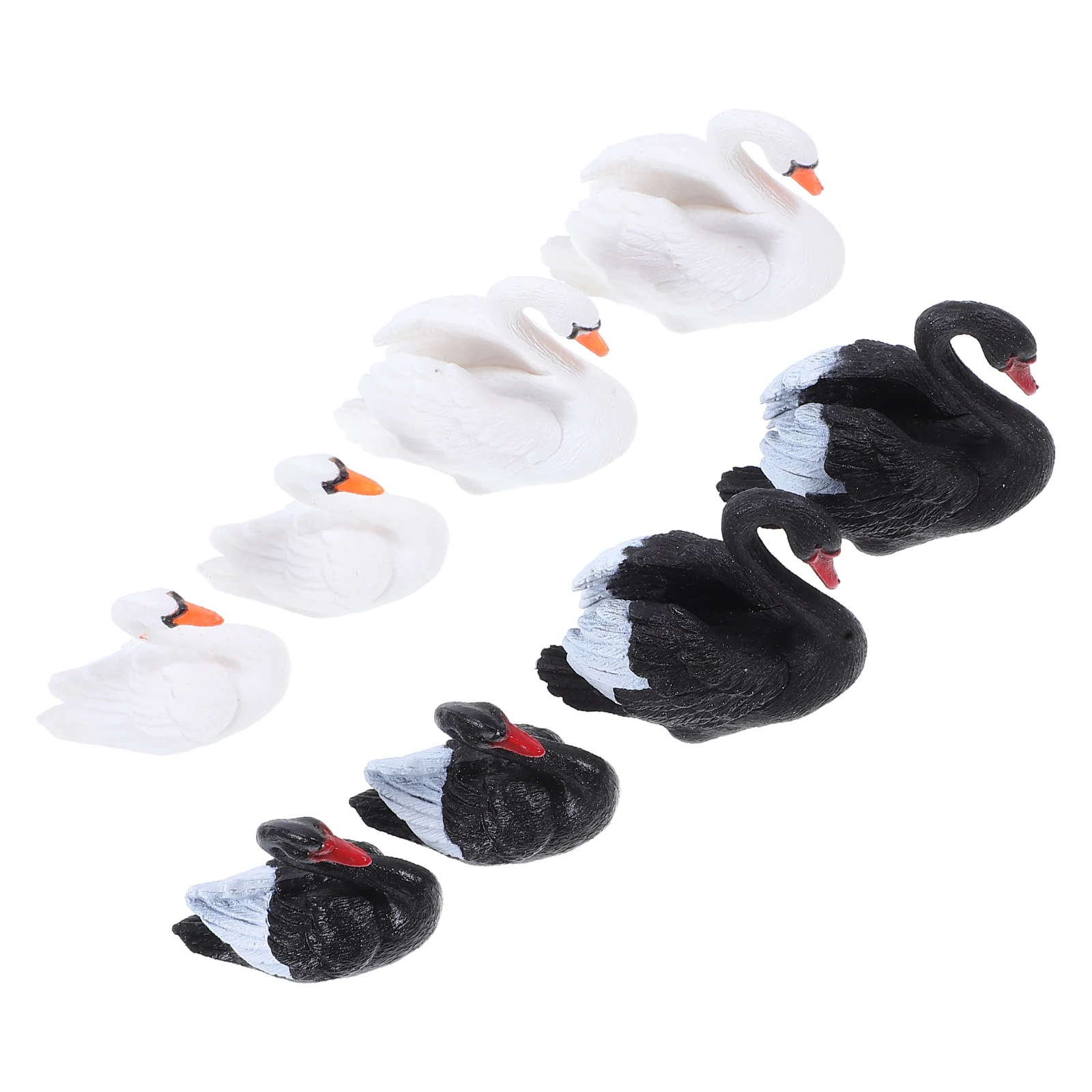 

8 Pcs White Swan Figurines Mini Swan Couple Figurines Decorations for Home Car Romantic Couple Statue