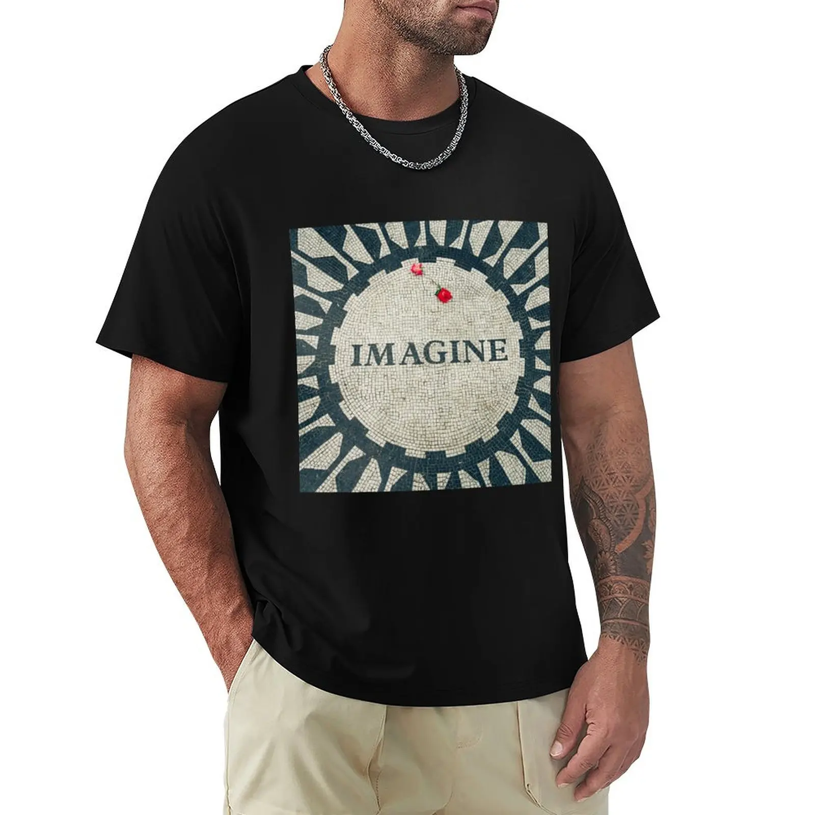 

Imagine Memorial Clothing T-Shirt Large Size Loose Casual Tee