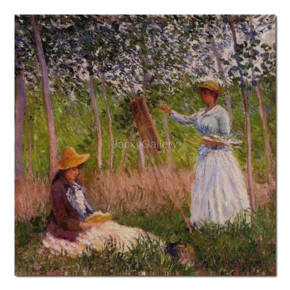 

Handmade Claude Monet Oil on Canvas Reproduction Suzanne Reading Blanche Painting Giverny Seascape Artwork for Bar Wall Decor