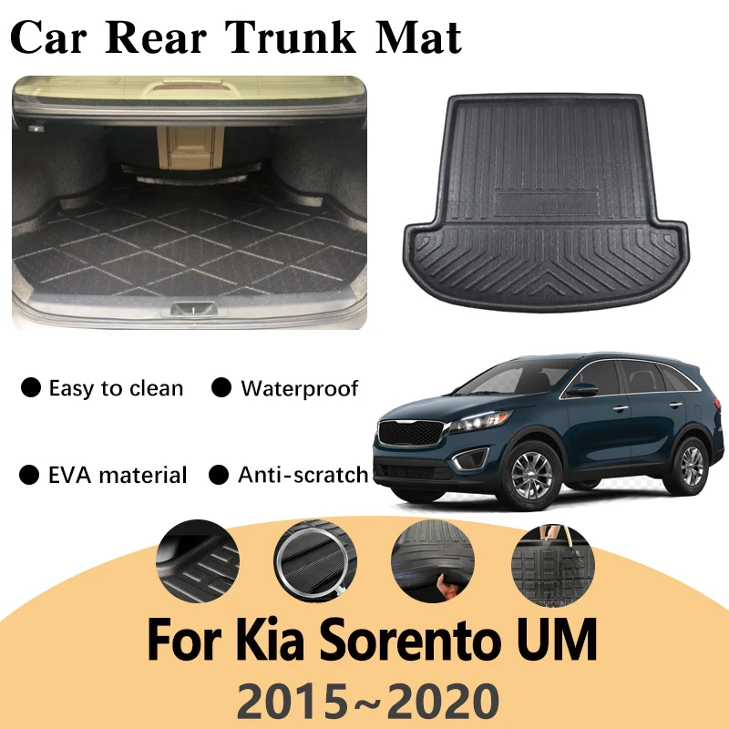 

Коврики в багажник автомобиля для Kia Sorento UM MK3 KX4, аксессуары 2015, 2016, 2017, 2018, 2019, 2020, коврик для багажника, антигрязный коврик, автоаксессуары