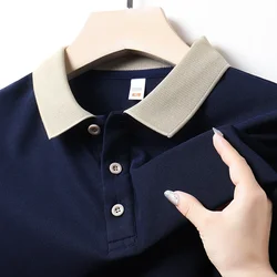 2024 Men's New  Business Casual Short Sleeved POLO Shirt Fashion Short Sleeved Comfortable and Breathable Top