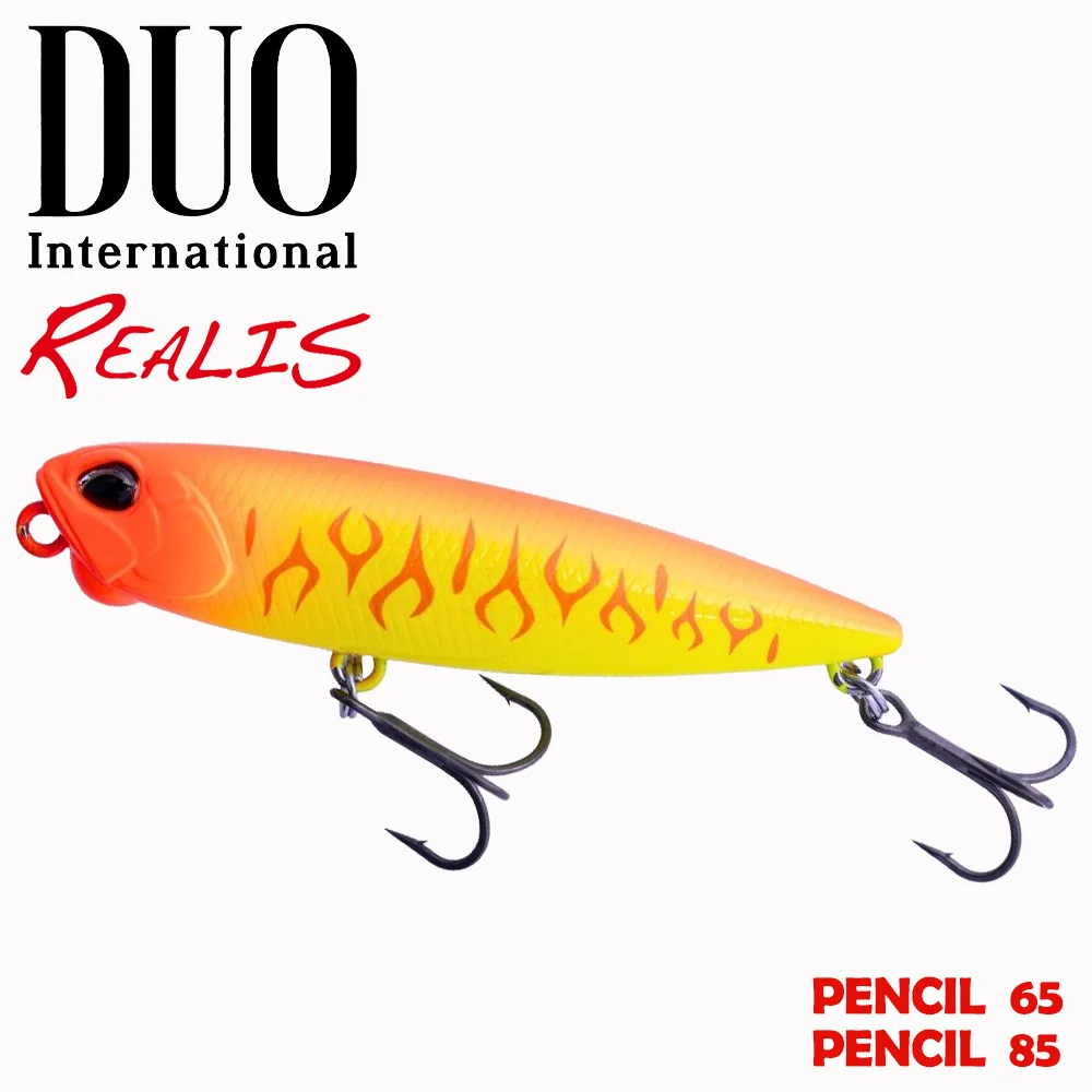 

Japan DUO Luya Bait PENCIL 65 85 Floating Pencil Surface Word Dog Center of Gravity Transfer Long Throw Bait