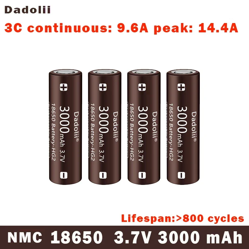 

1-40 шт. высококачественные литиевые аккумуляторы 18650, 3,7 В, 3000 мАч, подходят для аккумуляторов для фонариков емкостью 3000 мАч