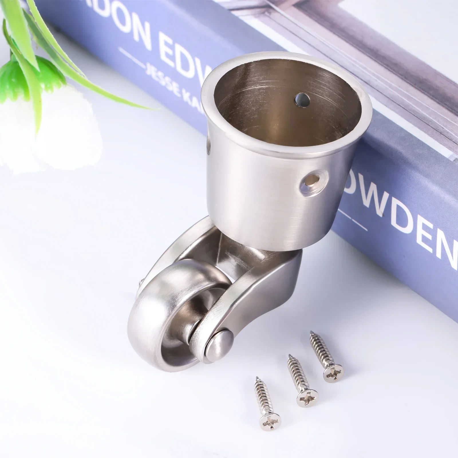 1pc Round Cup Caster w/screw Retro Silver 360 Degree Rotating 38mm Diameter Metal Stable Non-noise Table Leg Chair Feet Sofa