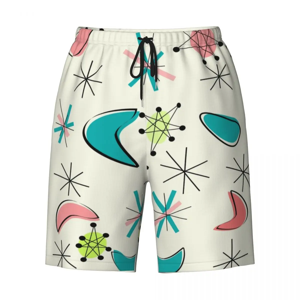 Aangepaste Boardshort Heren Snel Droog Strandkleding Boardshort Abstracte Geometrische Zwembroek Badpakken