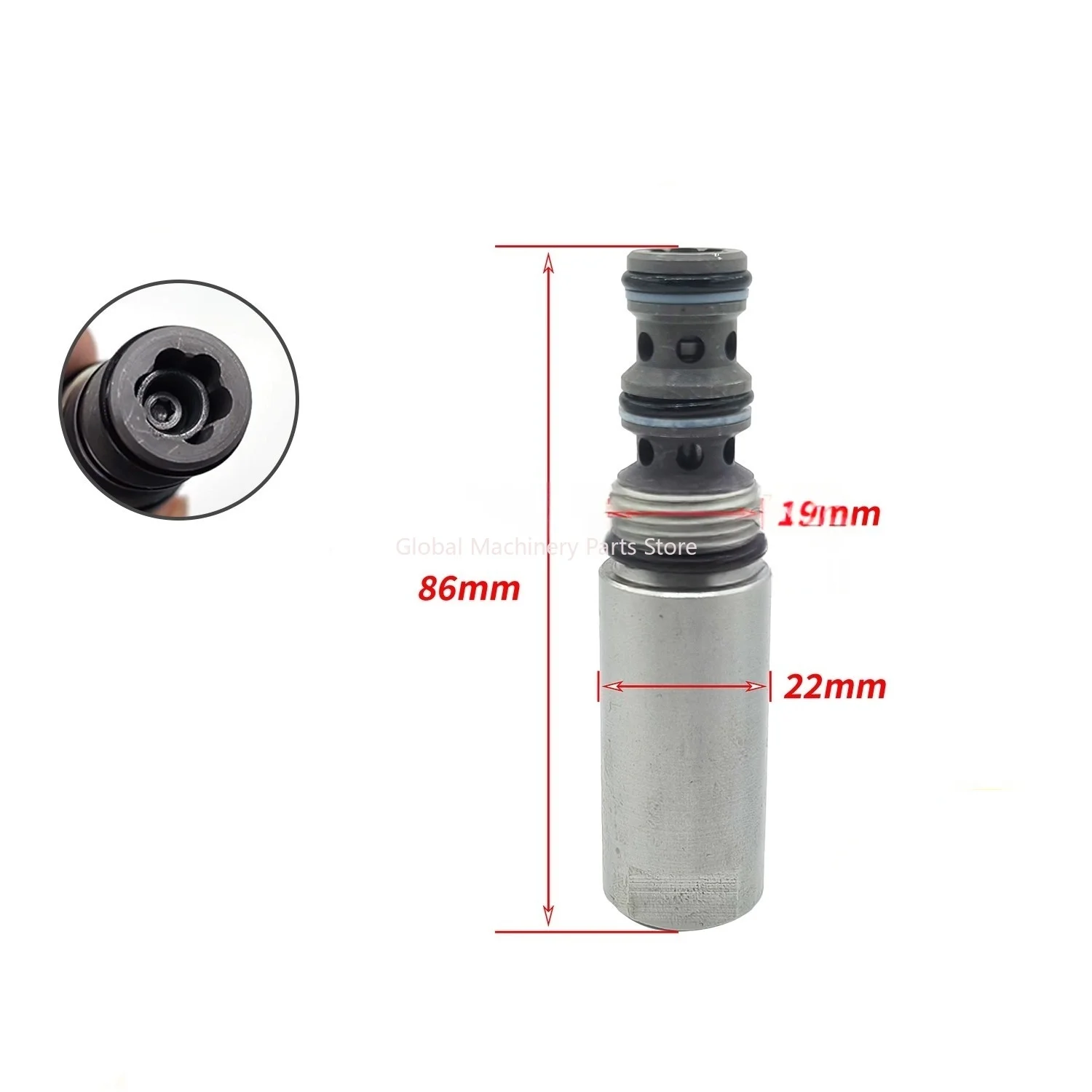 

Short-type Pilot Valve Solenoid Valve Spool for and New 70, 75, 80 Wheel Excavators