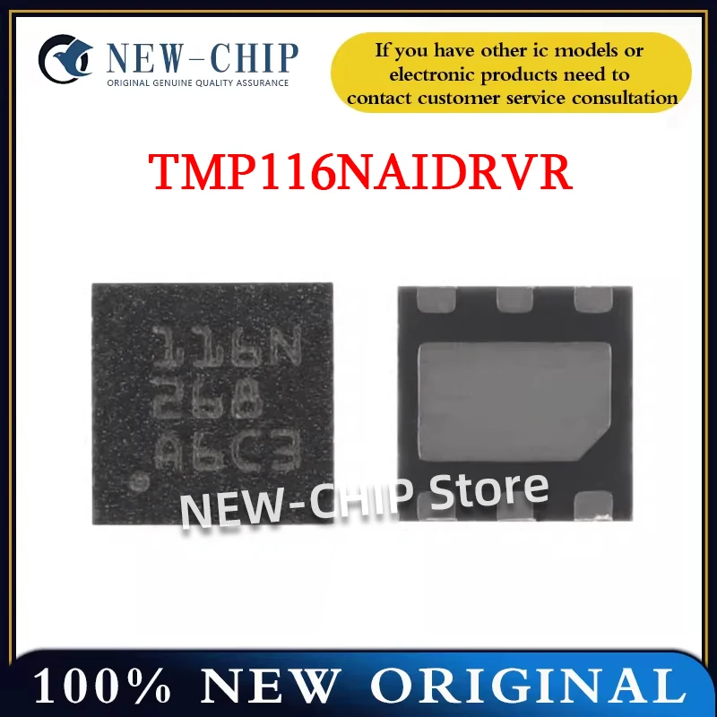 5PCS-100PC/SLOT  TMP116NAIDRVR 116N  WSON-6 digital temperature sensor chip   New Original TMP116N