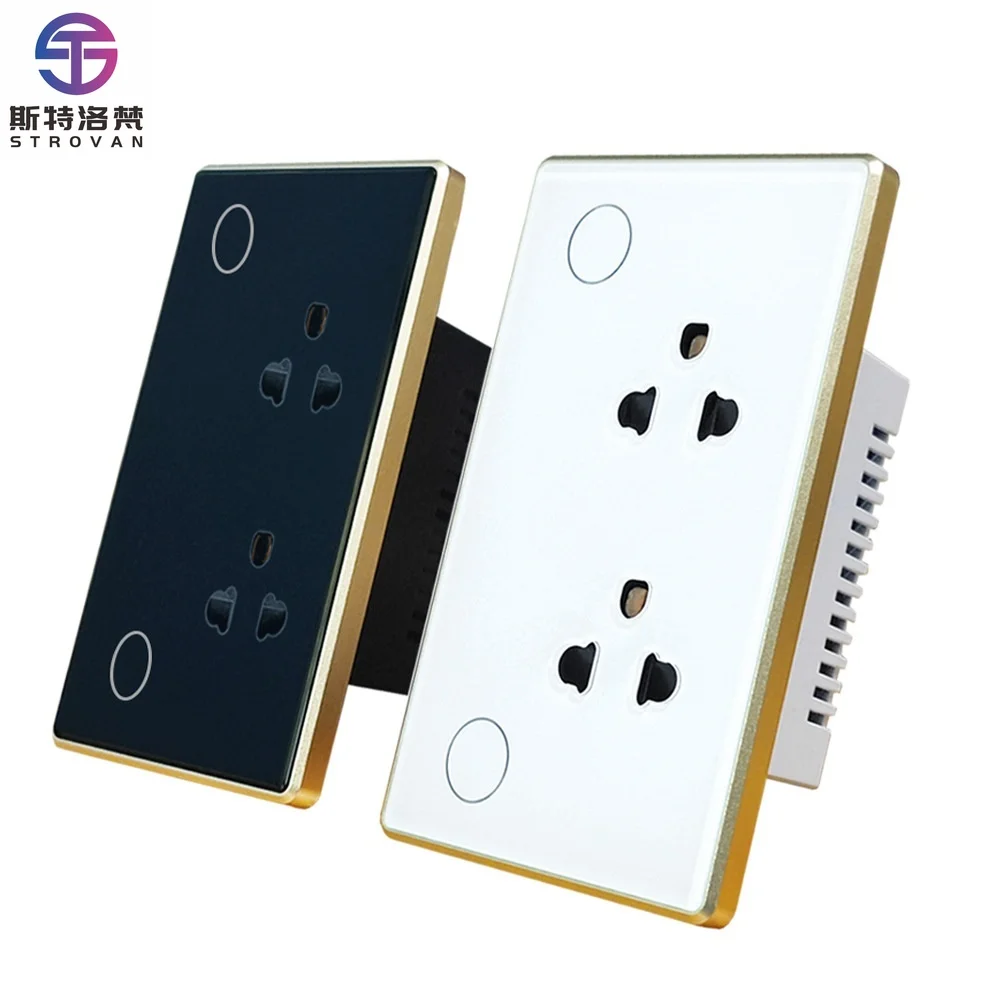 

STLF Smart WiFi Socket Metal Frame OLED Screen US Plug Type Voice Control Graffiti Design
