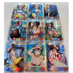 9 pz/set Trainer Rosa PTCG giapponese ACG giocattoli Sexy Hobby Hobby collezione di giochi da collezione carte Anime