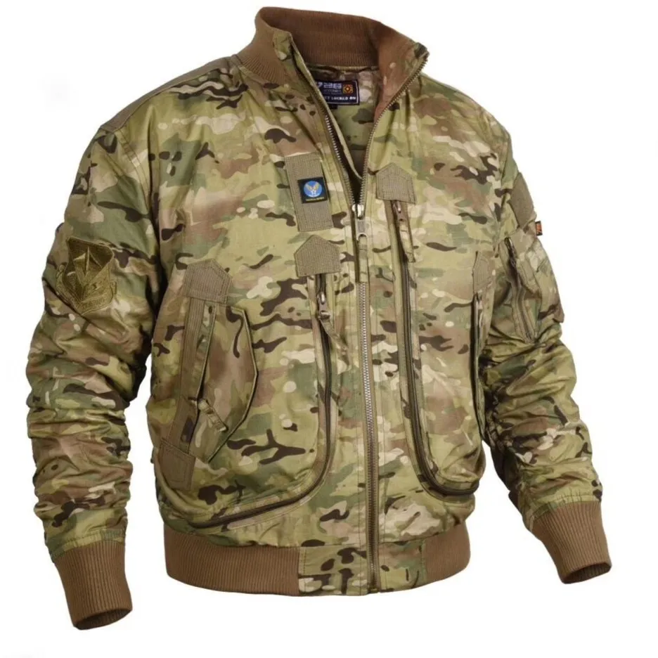 Baseball Leading Fan Baseball Jacket Air Force Pilot Single Jacket Men's Baseball Outfit Tactical Stand-Up Collar Coat Man