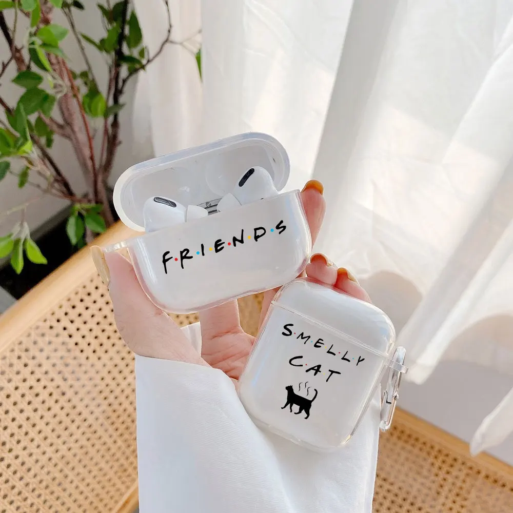 Funny Friends Art Painting Case For AirPods 4 Pro 2 Bluetooth Earphone Wireless Box soft Silicone Protective Air Pods 1 2 3Cover