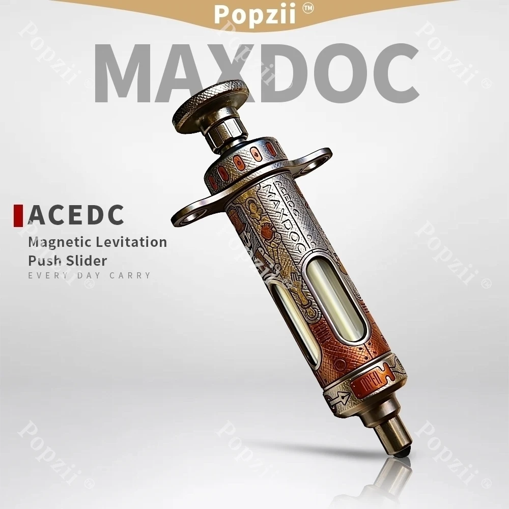 

ACEdc KingShark MAXDOC Carve Titanium alloy Magnetic Levitation Push Slider Fidgeting toy Magnetic Mechanical Rebound
