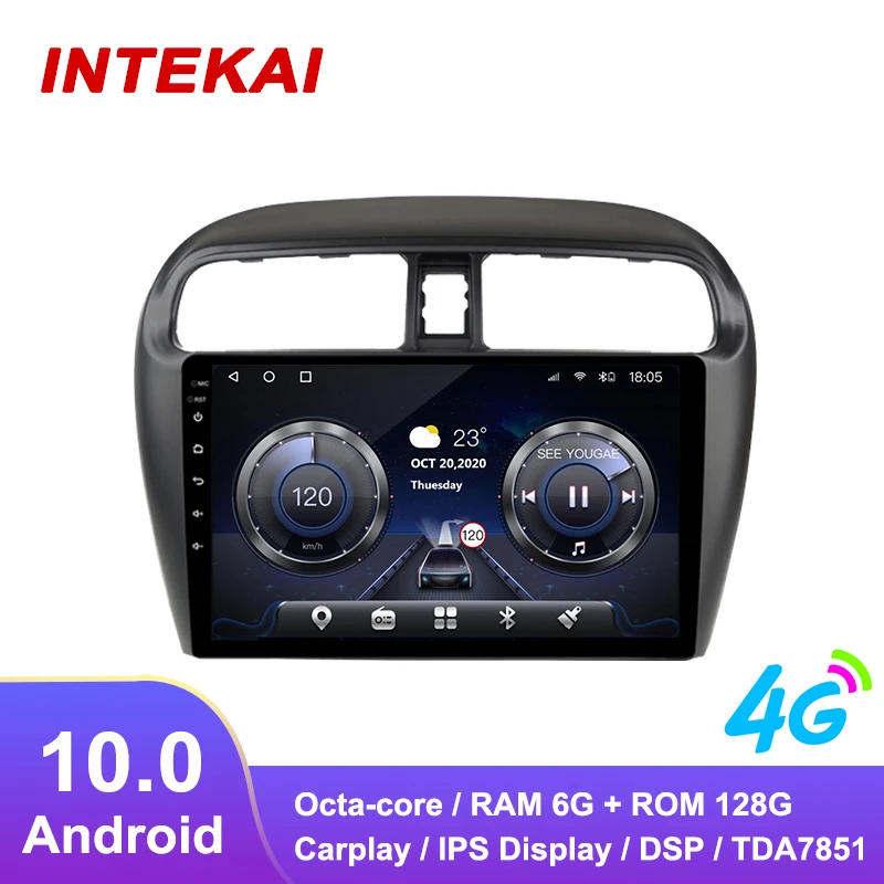 

9" Android 10.0 Car Radio GPS Navigation autoradio multimedia player for Mitsubishi mirage attrage 2012 2018 head unit stereo