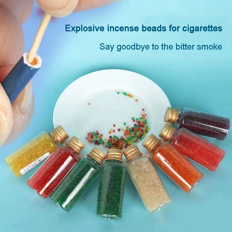 1000pcs cigarette holder Cigarette with Popped bead blueberry mint mixed flavor Popped bead Cigarette mask companion