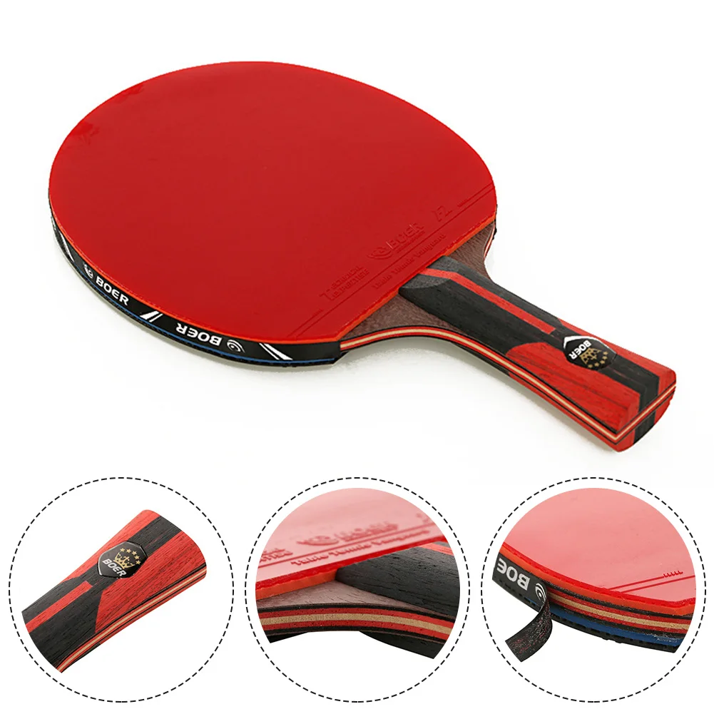 

High Quality Indoor Sports Table Tennis Racket Finished Rackets 1 Pcs Anti-skid Wood+Rubber Table Tennis Sports