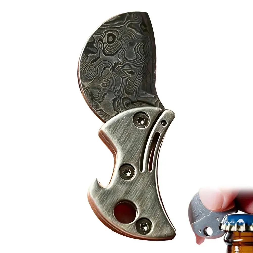2026 Alloy Coin-Shaped Multi-Tool Keychain - EDC Cutter Bottle Opener Portable Pocket Knife For Packages Carpentry Accessories